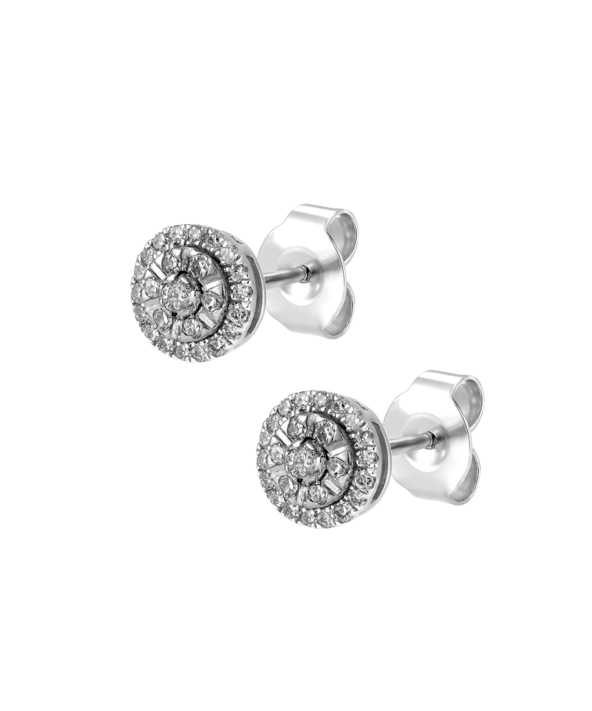 Baltā zelta auskari ar dimantiem