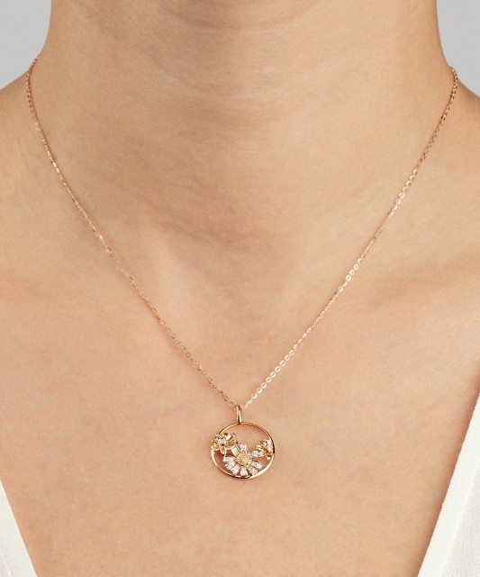 Dzeltena Zelta Kulons Ar Dimantiem