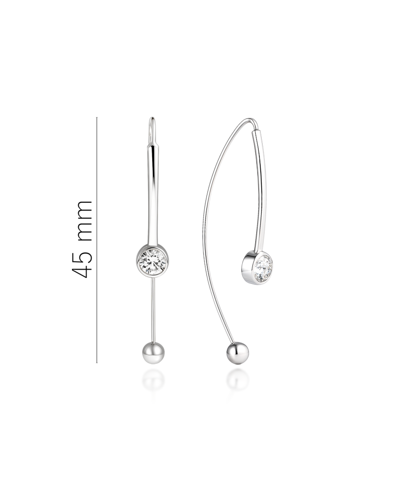 Sudraba auskari ar cirkonijiem