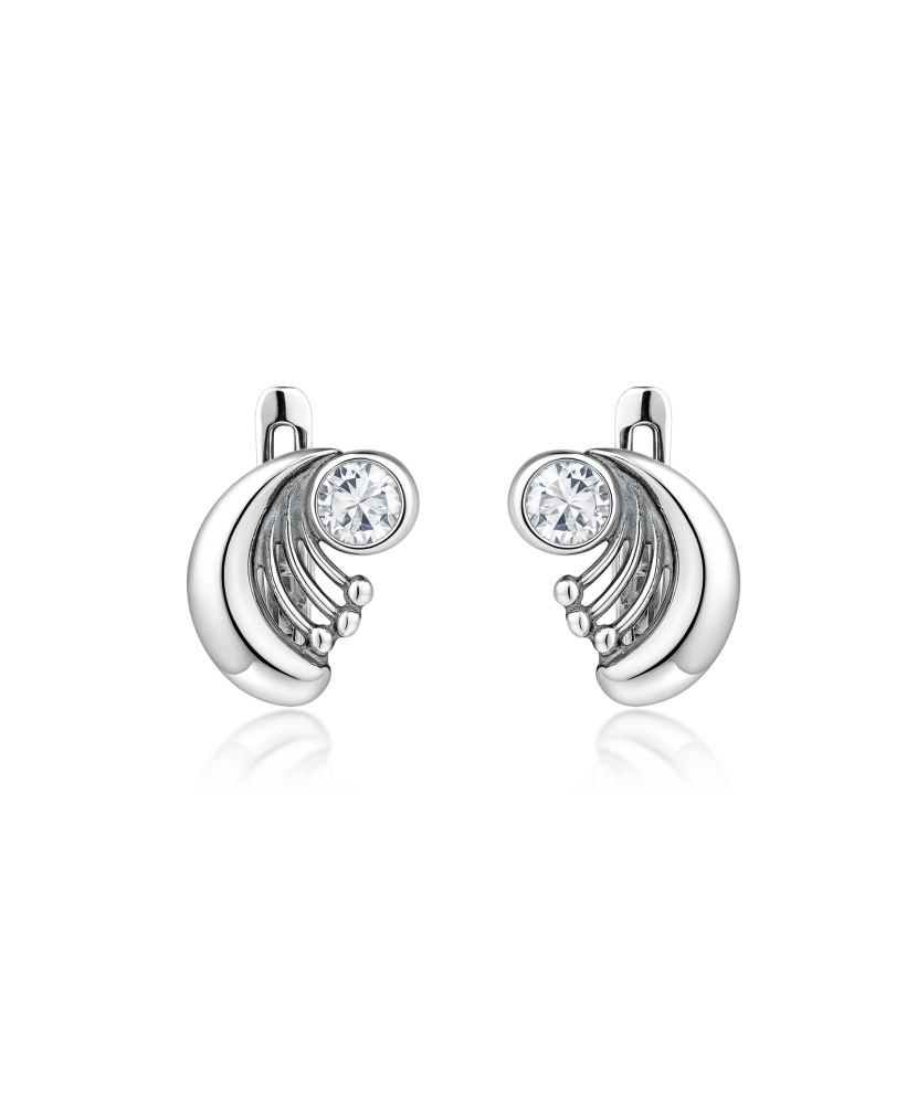 Серьги из серебра с цирконами