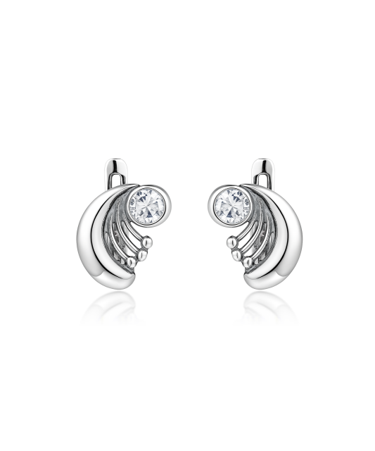 Серьги из серебра с цирконами