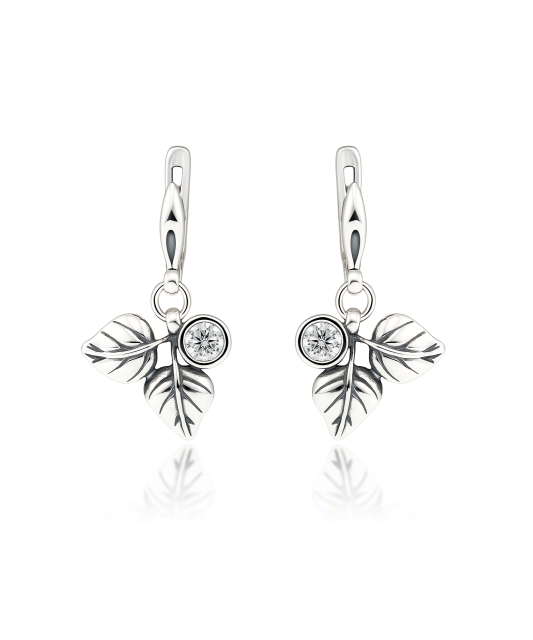 Sudraba auskari ar cirkonijiem