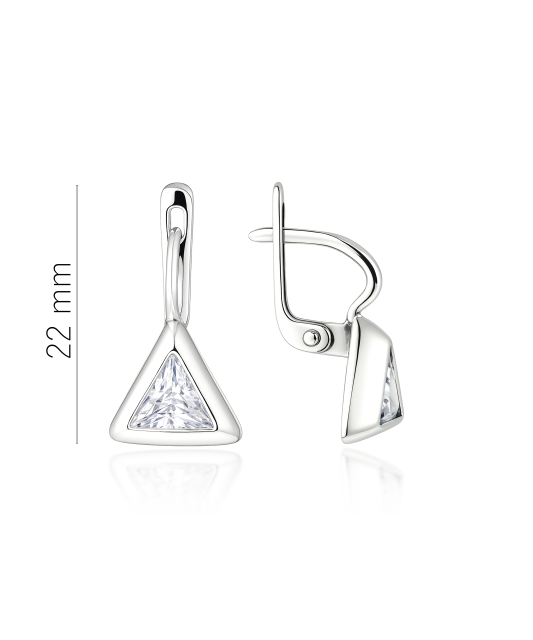 Серьги из серебра с цирконами