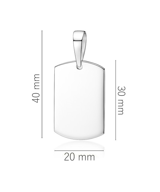 Подвеска из серебра "Пластина"