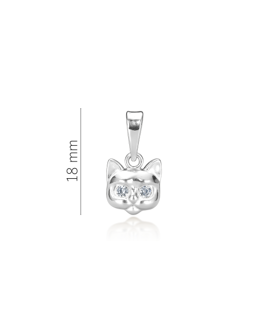 Sudraba piekariņš ar cirkonijiem "Kaķis"