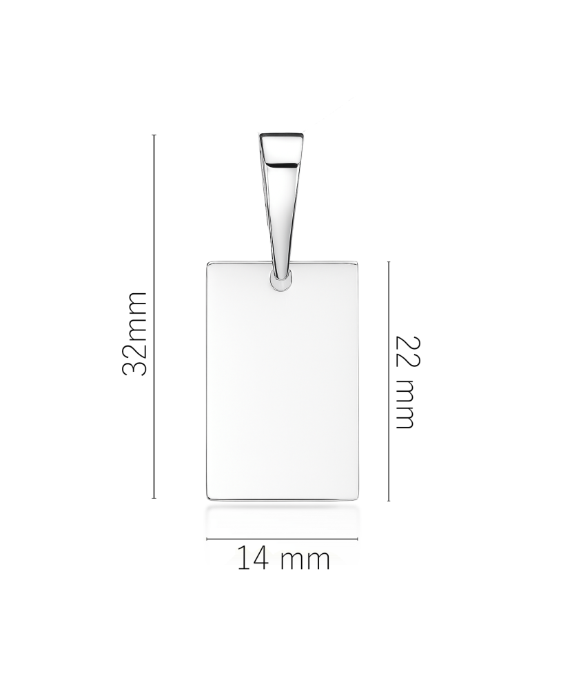 Подвеска из серебра "Пластина"
