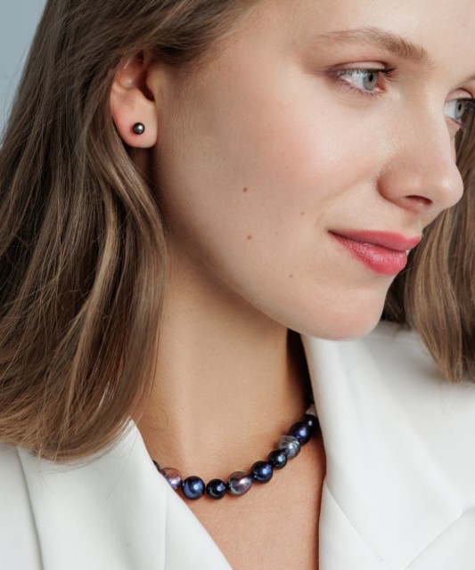 Zelta auskari ar Taitijas pērlēm