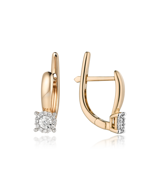 Zelta auskari ar dimantiem