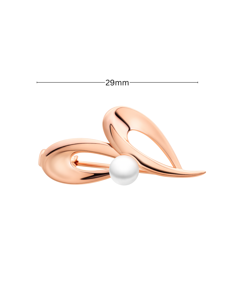 Apzeltīta sudraba piespraude ar pērli