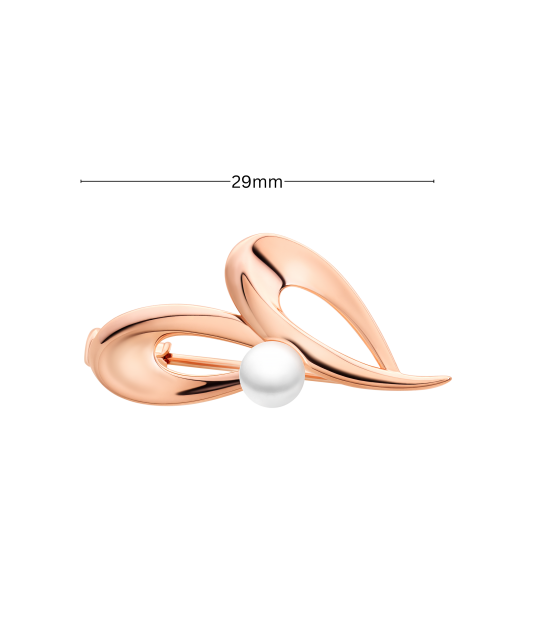 Apzeltīta sudraba piespraude ar pērli