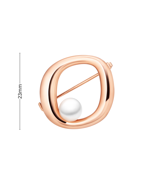 Apzeltīta sudraba piespraude ar pērli