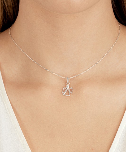 Sudraba piekariņš ar cirkonijiem "Enģelis"