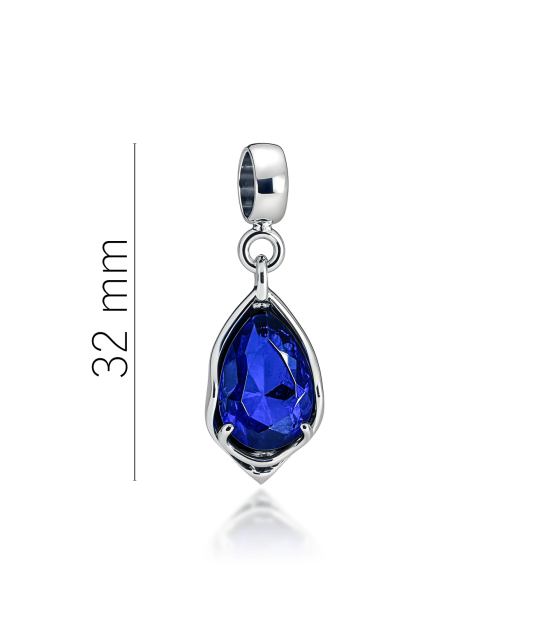 Sudraba piekariņš ar kristālu