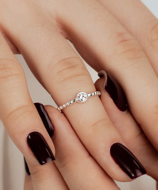 Sudraba gredzens ar cirkoniju