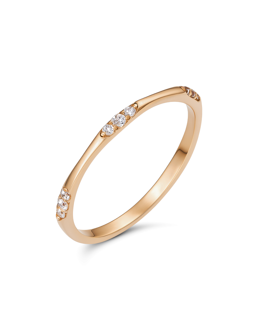 Zelta gredzens ar cirkonijiem