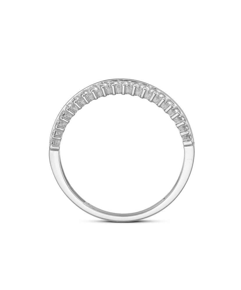 Baltā zelta gredzens ar cirkonijiem