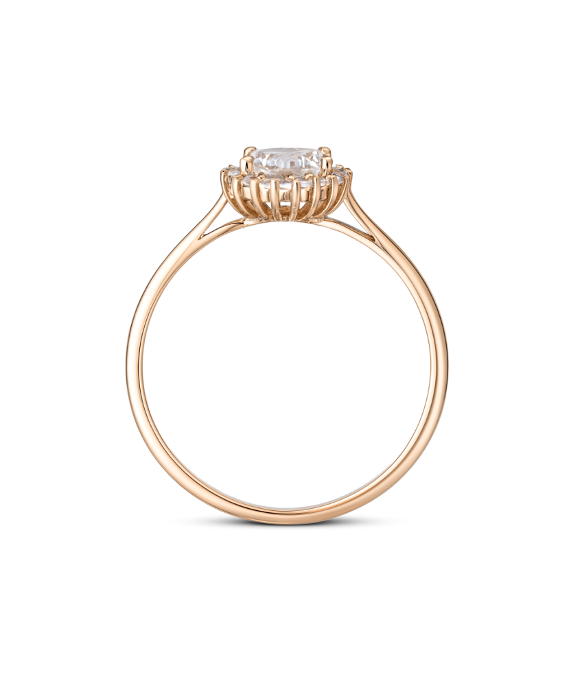 Zelta gredzens ar cirkonijiem