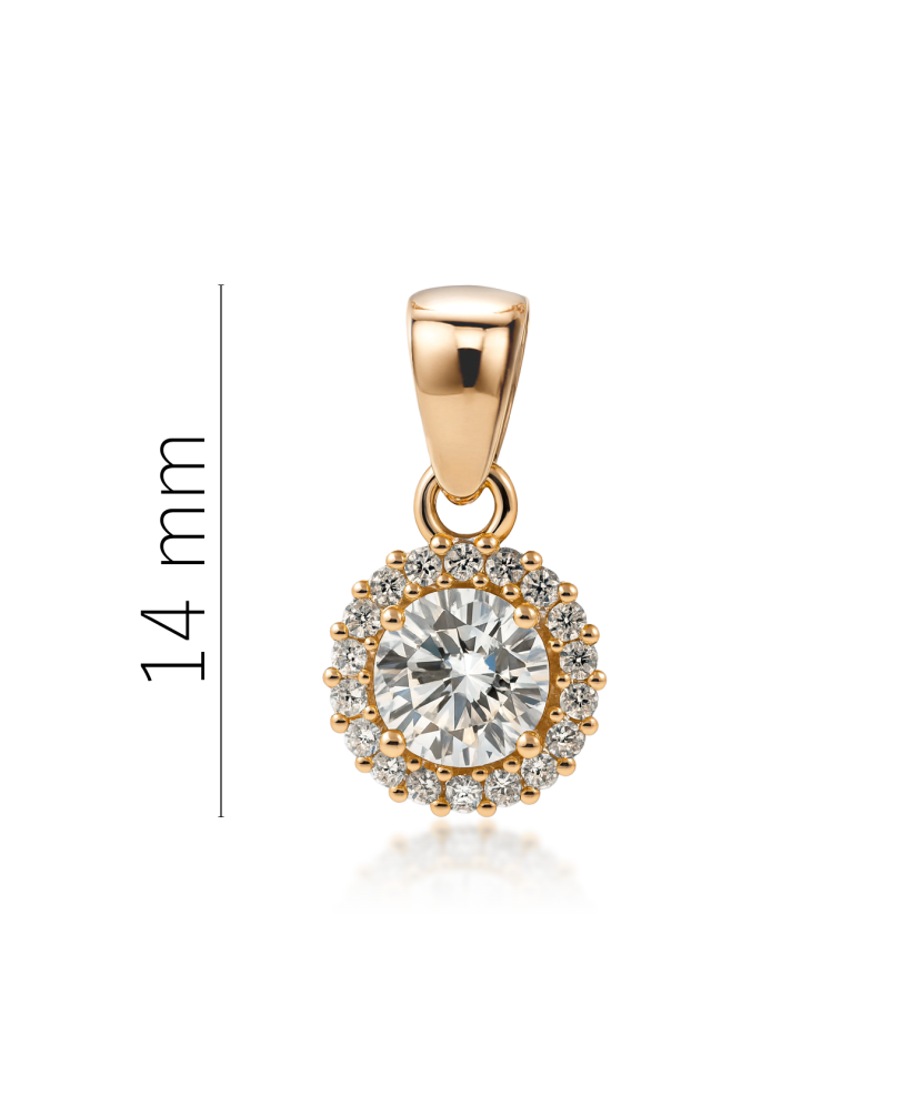 Золотой подвеска с цирконами