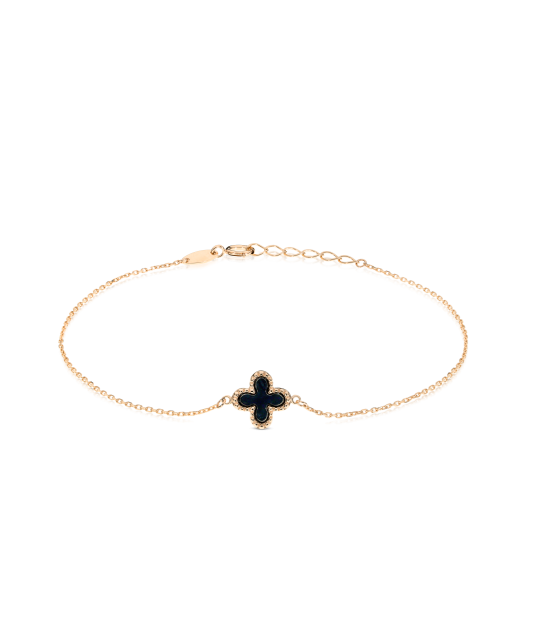 Zelta rokassprādze ar oniksu