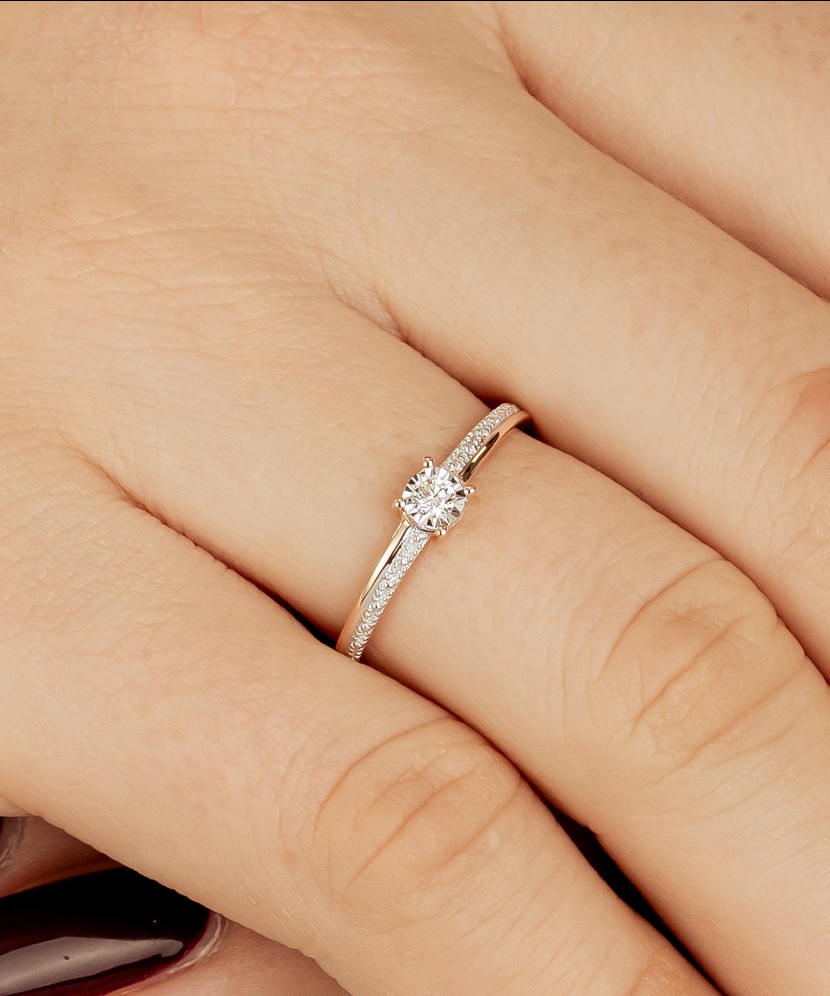 Zelta gredzens ar dimantu