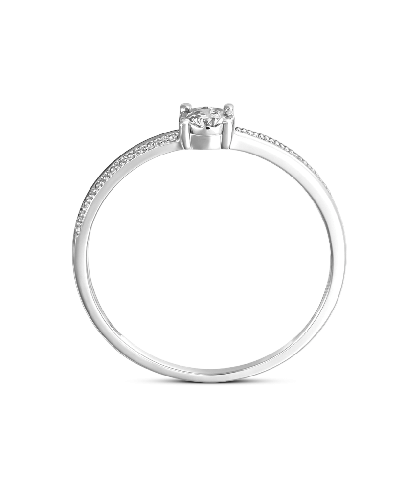 Кольцо из белого золота с бриллиантами