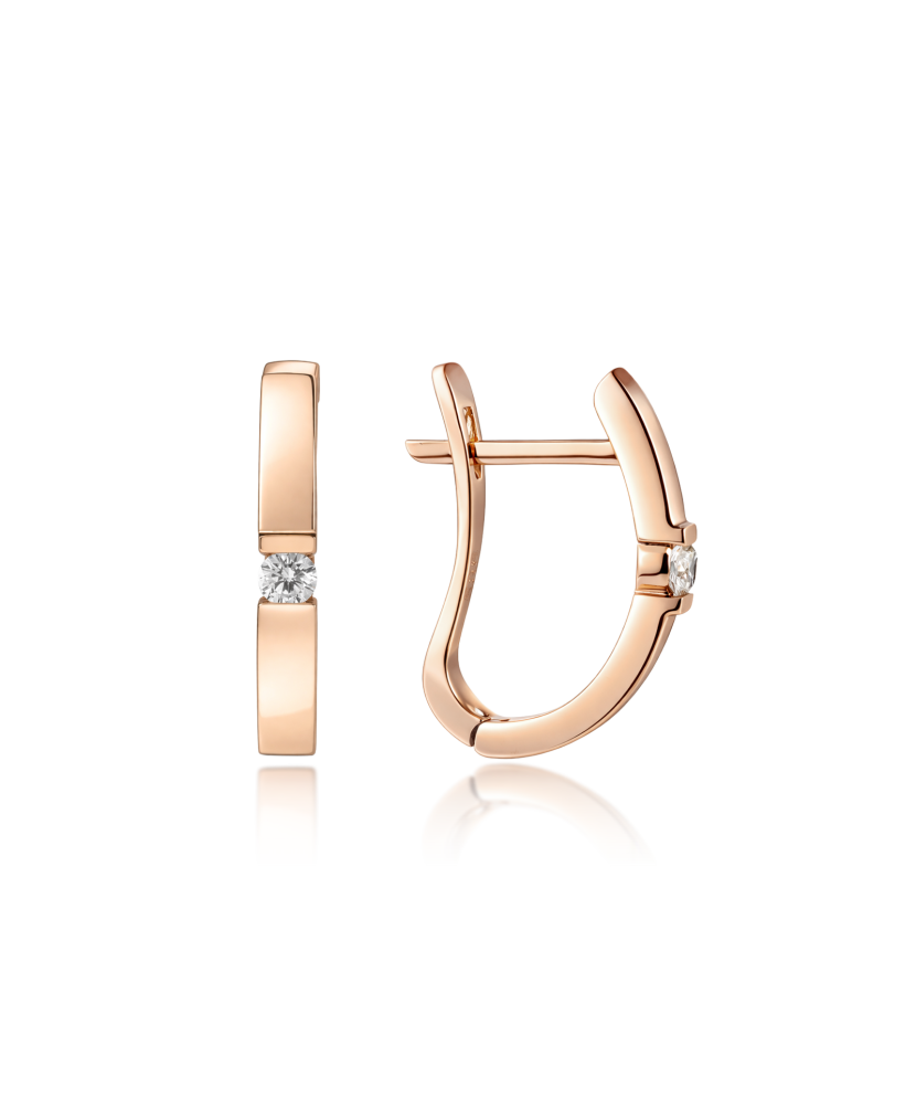 Золотые серьги с алмазами