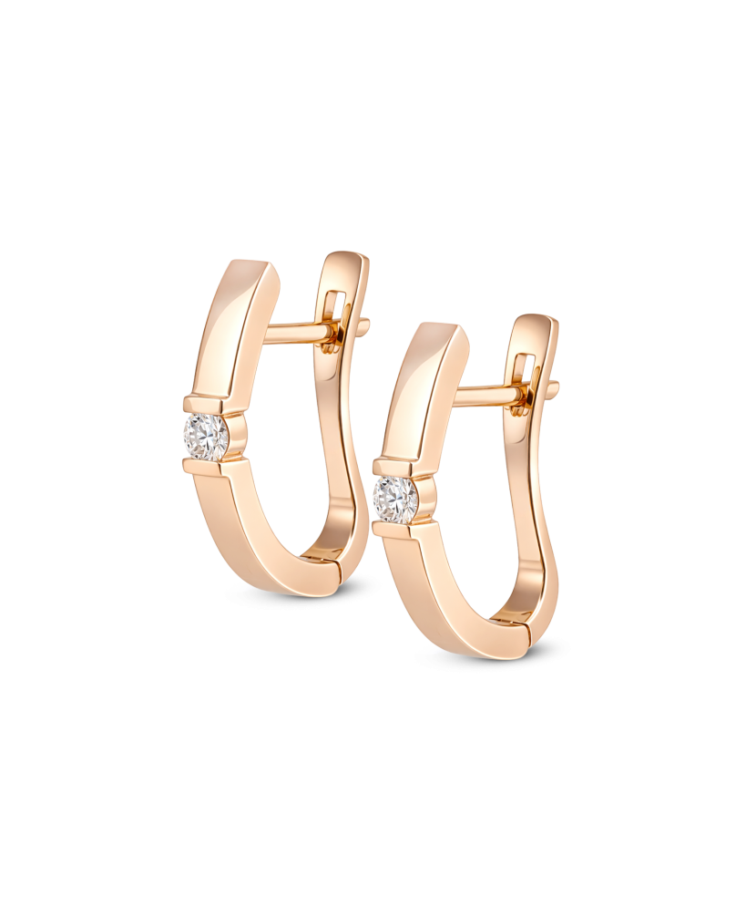 Золотые серьги с алмазами