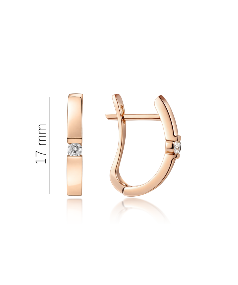 Zelta auskari ar dimantiem