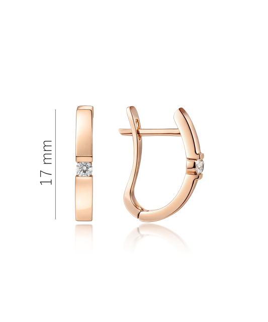 Zelta auskari ar dimantiem