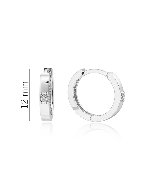 Baltā Zelta Auskari Ar Dimantiem