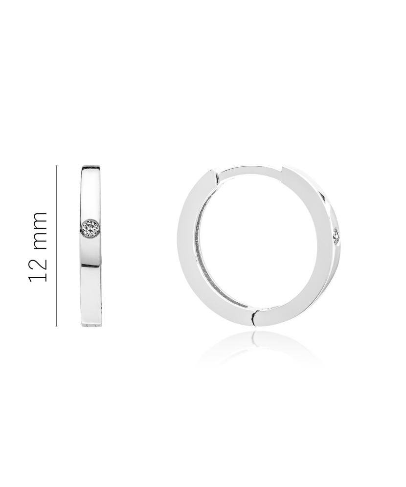 Baltā Zelta Auskari Ar Dimantiem