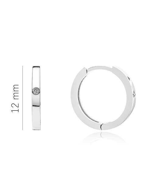 Baltā Zelta Auskari Ar Dimantiem