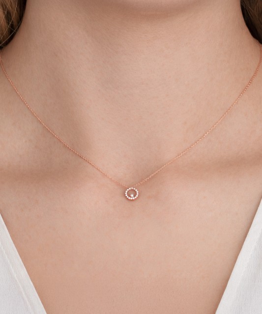 Zelta ķēdīte ar briljanta piekariņu