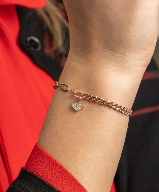 Zelta rokassprādze ar cirkonijiem