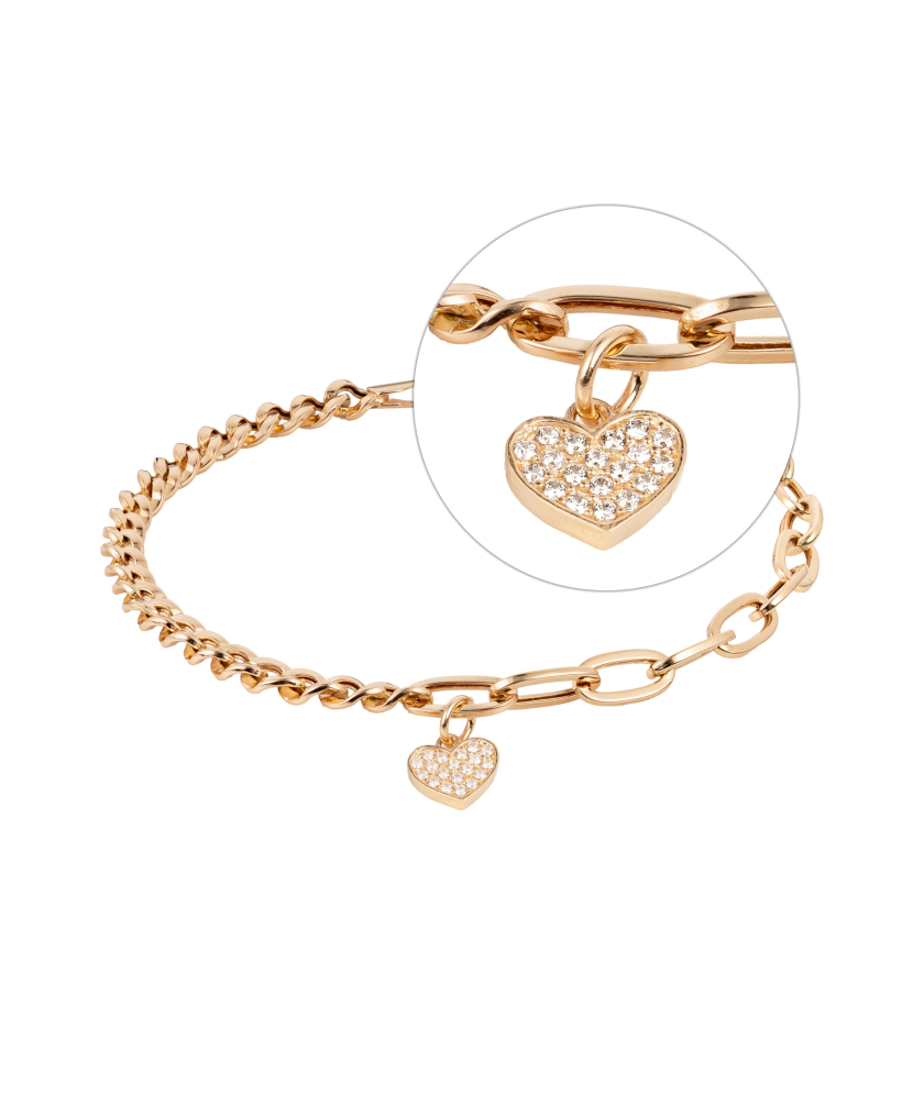 Zelta rokassprādze ar cirkonijiem