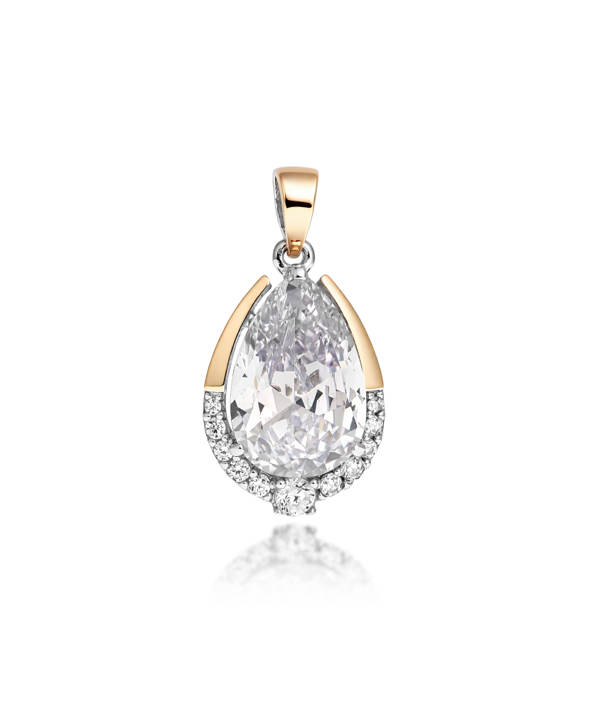 Sudraba apzeltīts piekariņš ar cirkonijiem