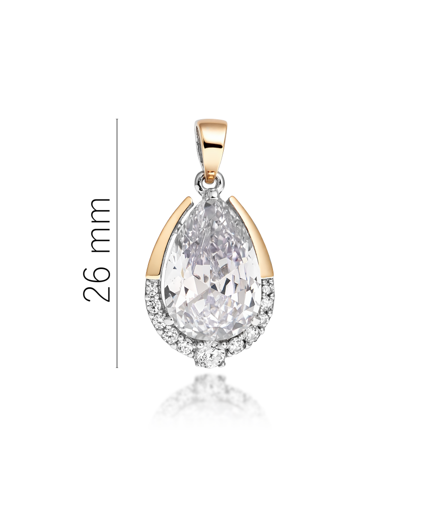 Позолоченная серебряная подвеска с цирконами