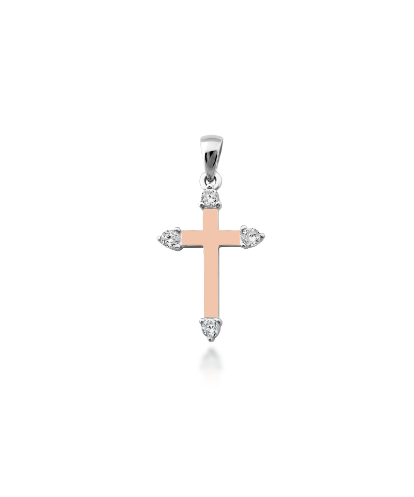 Sudraba apzeltīts piekariņš ar cirkonijiem