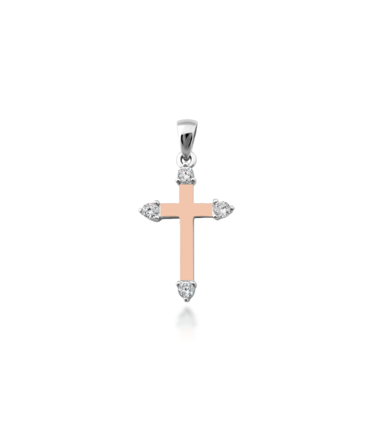 Sudraba apzeltīts piekariņš ar cirkonijiem