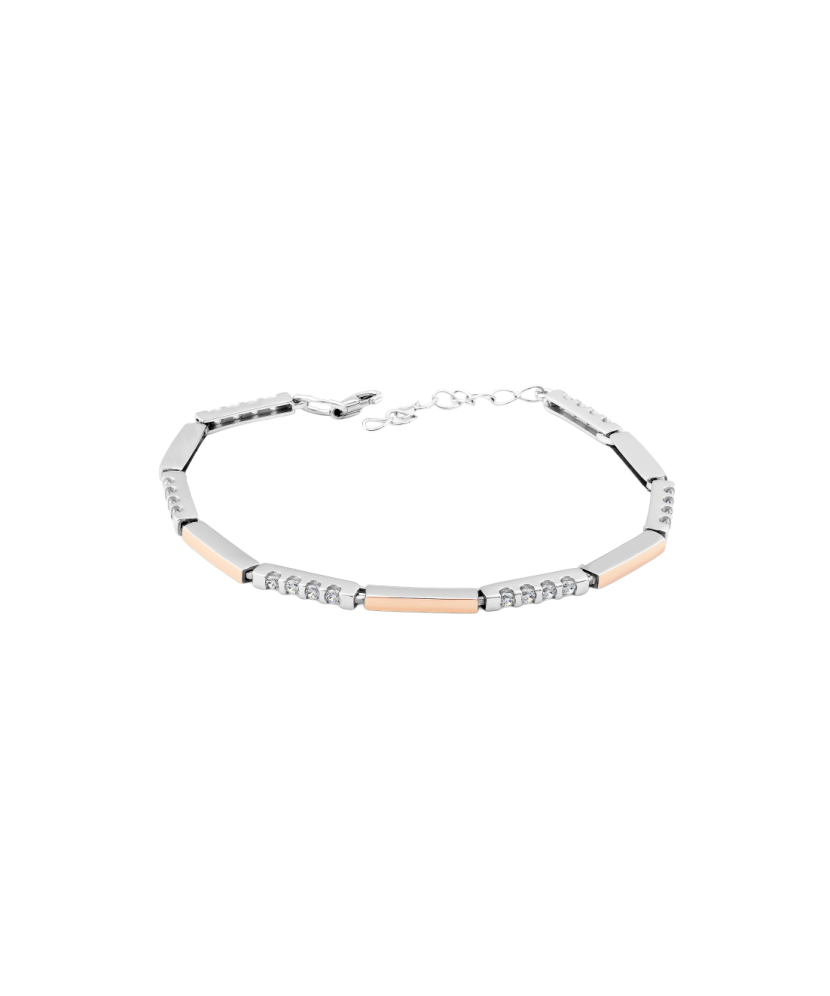 Apzeltīta sudraba rokassprādze ar cirkonijiem - Goldinga