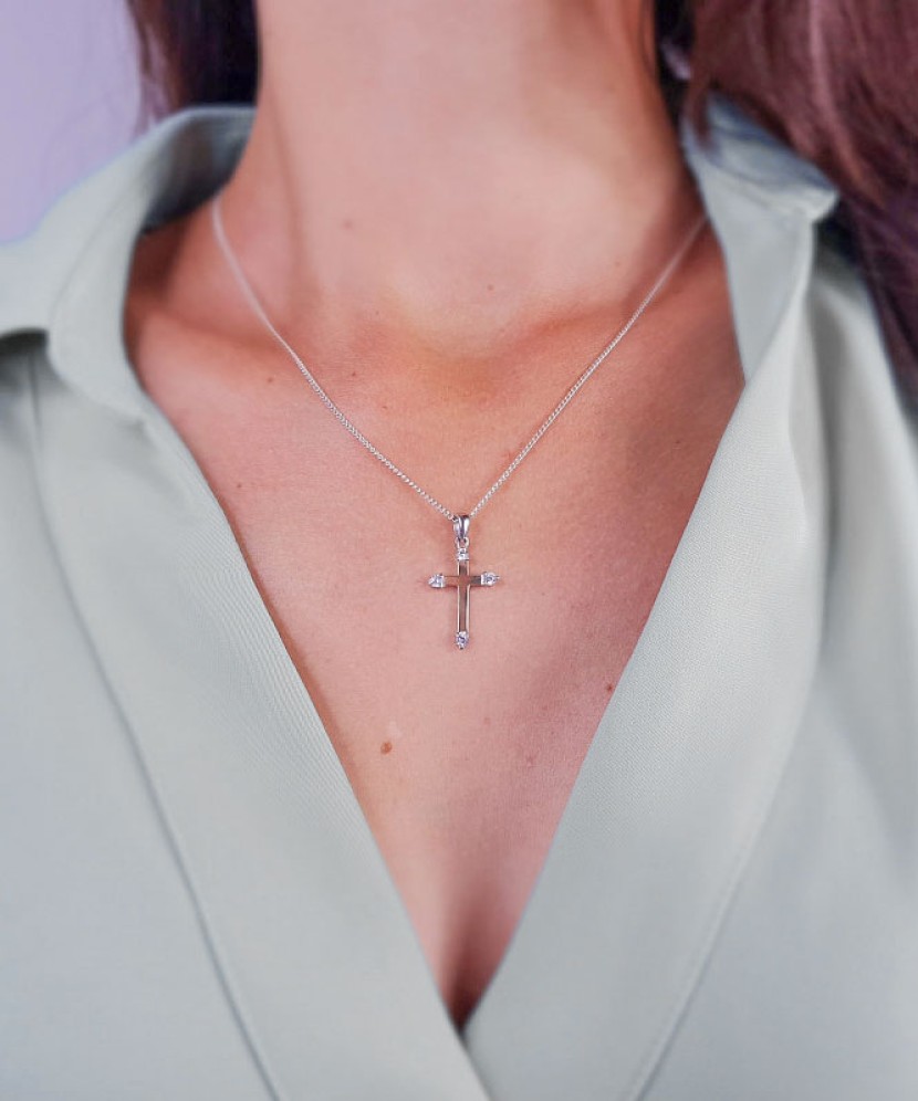 Позолоченная серебряная подвеска с цирконами