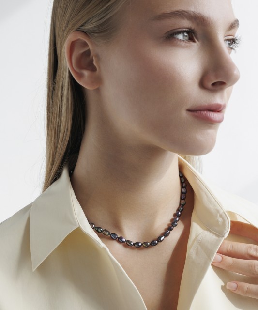 Pērļu kaklarota Ar sudrabu