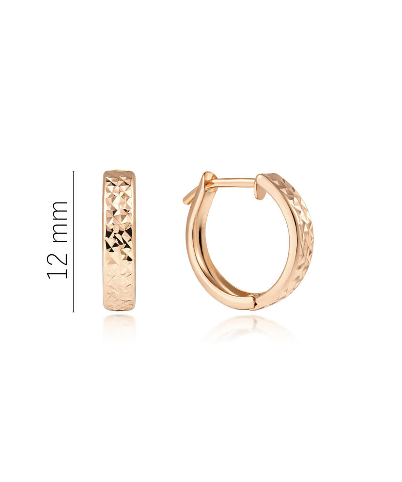 Золотые серьги с гравировкой