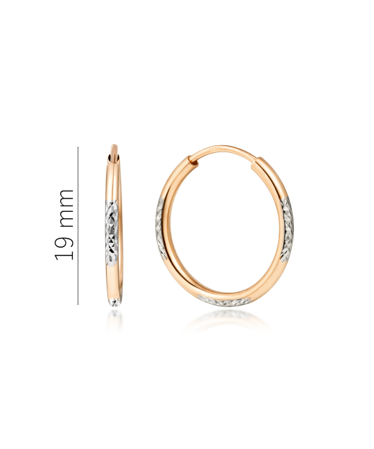 Золотые серьги с гравировкой