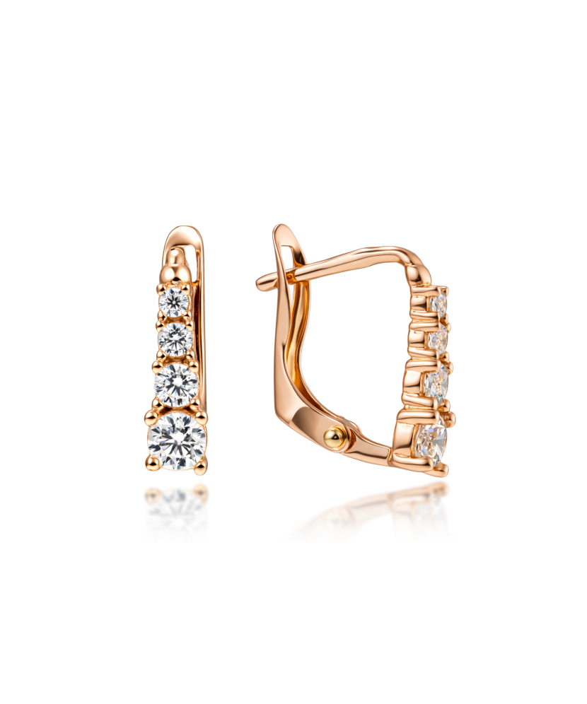 Zelta auskari ar cirkonijiem