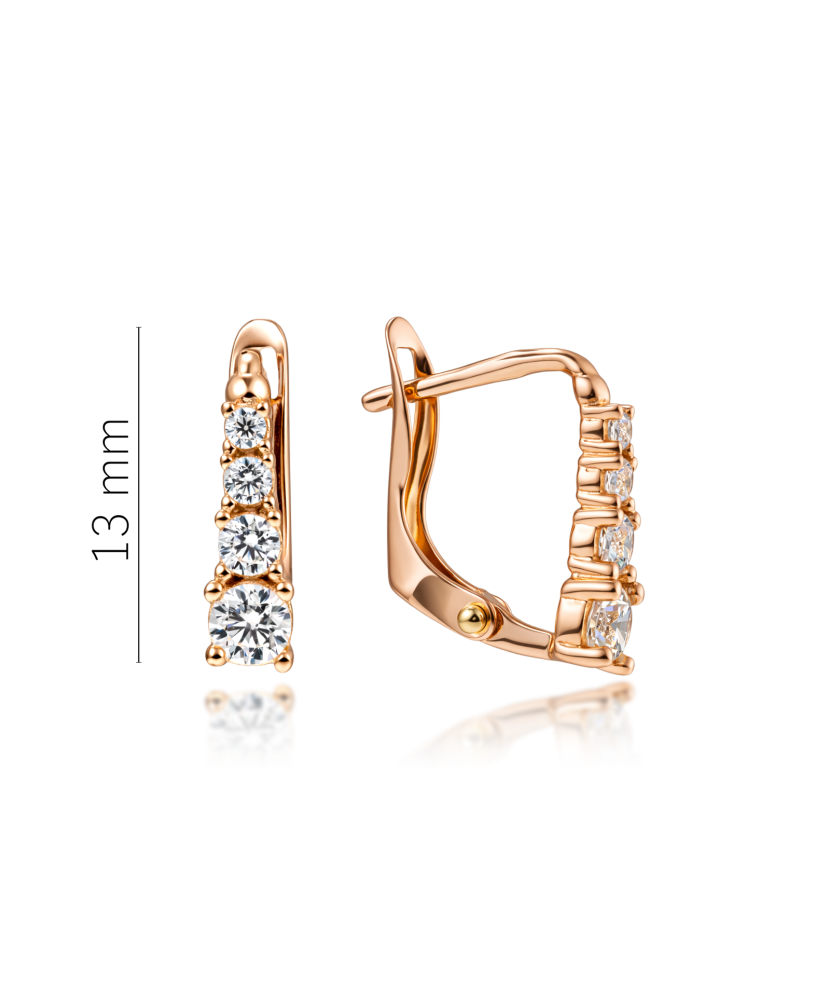 Zelta auskari ar cirkonijiem