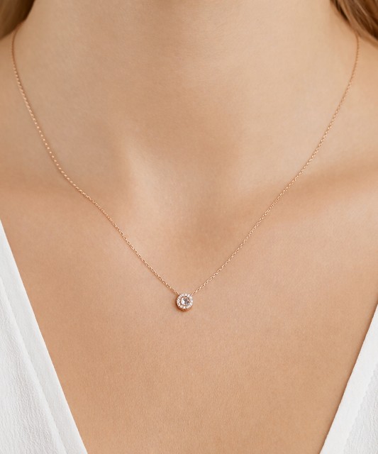 Zelta ķēdīte ar cirkonija piekariņu