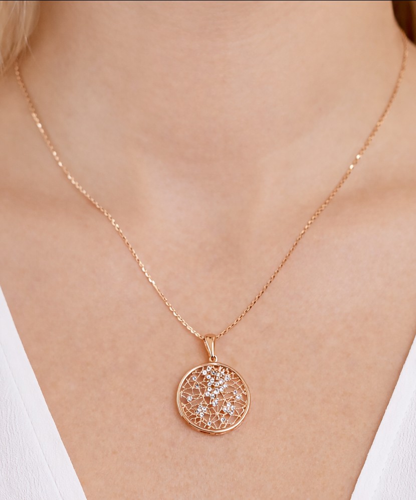 Zelta piekariņš ar cirkonijiem