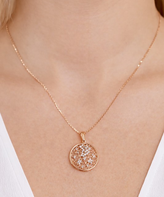 Zelta piekariņš ar cirkonijiem