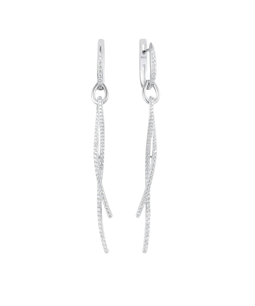 Sudraba auskari ar cirkonijiem